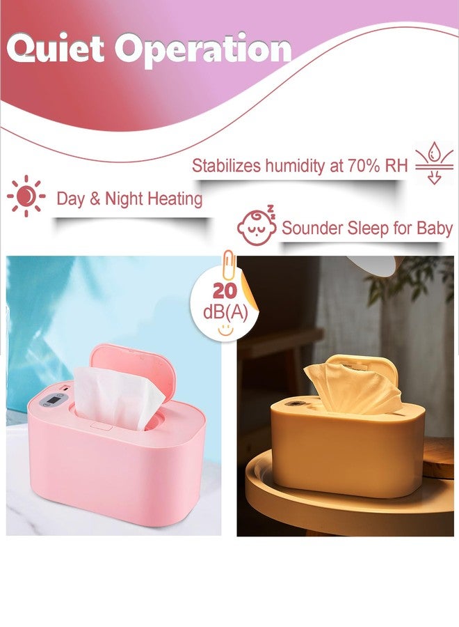banapoy Baby Wipe Warmer, Portable USB Powered Baby Wet Wipes Dispenser Holder with Temperature Control, Paper Towel Heater for Home, Car, Travel (Roseate) - Image 4